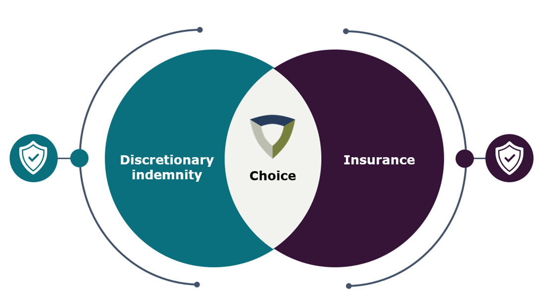 Choice of discretionary indemnity and insurance